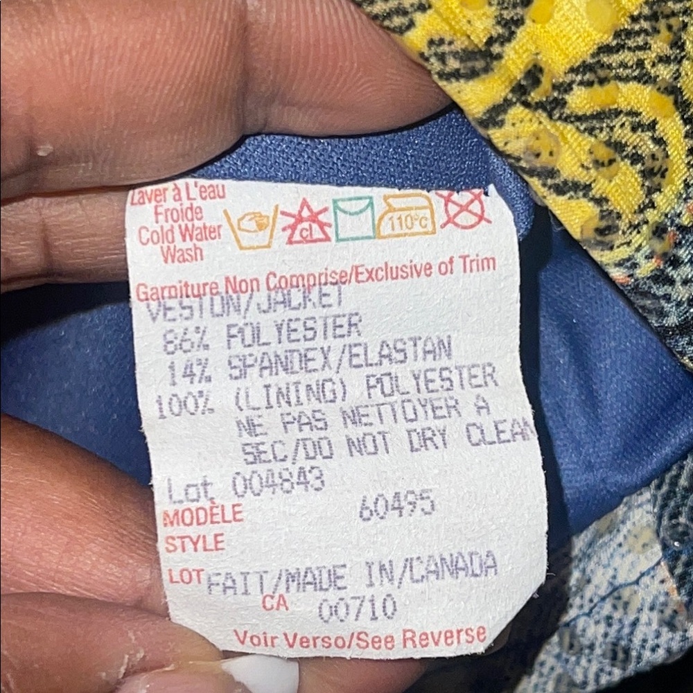 Joseph Ribkoff Multicolor Patchwork Jacket Size 10 #268 - Picture 5 of 6